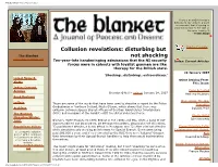 THE BLANKET * Index: Current Articles