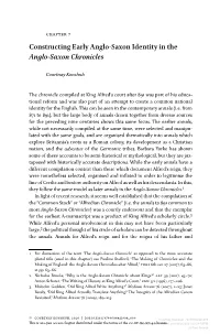 Constructing Early Anglo-Saxon Identity in the Anglo-Saxon Chronicles