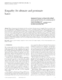 Empathy: Its Ultimate and Proximate Bases