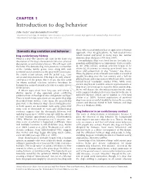 Introduction to Dog Behavior
