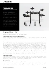 Turbo Mesh Kit Seven-Piece Electronic Drum Kit with Mesh Heads