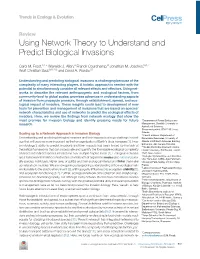 Using Network Theory to Understand and Predict Biological Invasions
