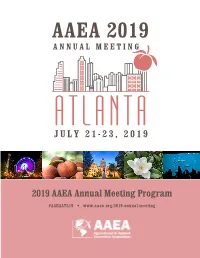 2019 AAEA Annual Meeting Program