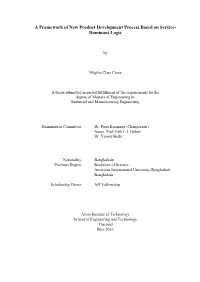 A Framework of New Product Development Process Based on Service- Dominant Logic