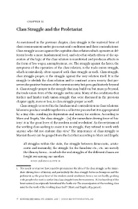 Class Struggle and the Proletariat