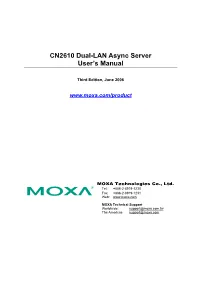 CN2610 Dual-LAN Async Server User's Manual