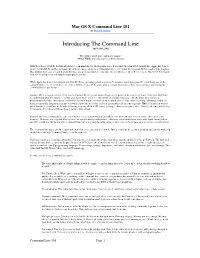 Introducing the Command Line April 26Th, 2002