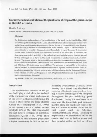 Occurrence and Distribution of the Planktonic Shrimps of the Genus Lucifer in the EEZ of India