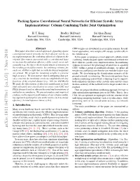 Packing Sparse Convolutional Neural Networks for Efficient Systolic Array Implementations: Column Combining Under Joint Optimization