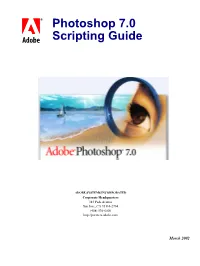 Photoshop 7.0 Scripting Guide Iii Table of Contents
