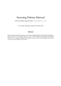 Securing Debian Manual