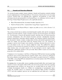 2.4 Hazards and Hazardous Materials