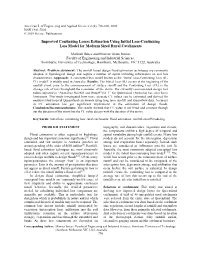 Improved Continuing Losses Estimation Using Initial Loss-Continuing Loss Model for Medium Sized Rural Catchments