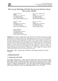 Microscopic Modeling of Traffic Management Schemes Along Taft Avenue, Manila