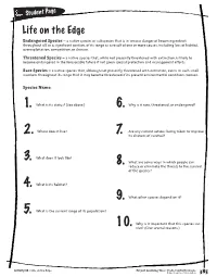 Project Learning Tree Life on the Edge Activity