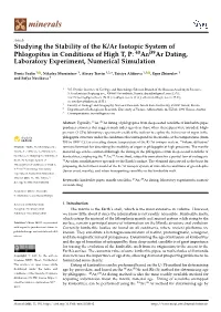 Studying the Stability of the K/Ar Isotopic System of Phlogopites in Conditions of High T, P: 40Ar/39Ar Dating, Laboratory Experiment, Numerical Simulation