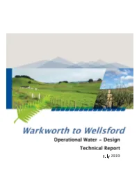 Warkworth to Wellsford Operational Water — Design Technical Report