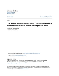 “You Are with Someone Who Is a Fighter”: Constructing a Model of Transformation Which Can Occur in Surviving Breast Cancer