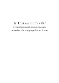 Is This an Outbreak?
