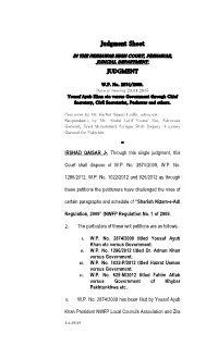 Judgment Sheet