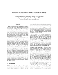 Measuring the Insecurity of Mobile Deep Links of Android