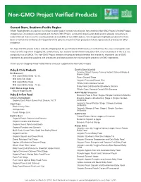 Non-GMO Project Verified Products
