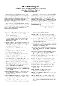 Orkide Bibliografi Over Bøger, M.M