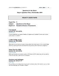 Priority Order Paper