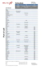 Schedule Port O F Call