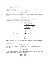 1.4 Equipartition Theorem