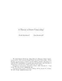 A Theory of State Censorship1