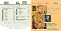 Constant Lambert