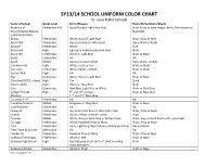 SY13/14 SCHOOL UNIFORM COLOR CHART St