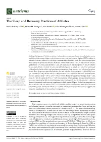 The Sleep and Recovery Practices of Athletes