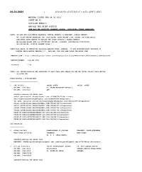 1 Advance Cause List of Cases (Applt. Side)