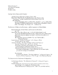 Notes for the Course on the Founding