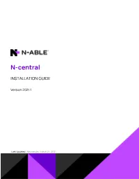 Solarwinds N-Central Installation and Upgrade Guide