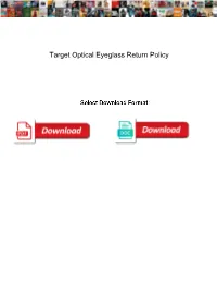 Target Optical Eyeglass Return Policy