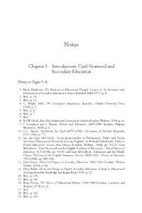 Chapter 1 Introduction: Cyril Norwood and Secondary Education