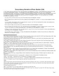 Peter Gordon Sr1 Indented Narrative