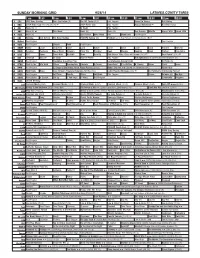 Sunday Morning Grid 9/28/14 Latimes.Com/Tv Times