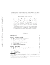 Arithmetic Conjectures Suggested by the Statistical Behavior of Modular Symbols