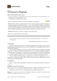 On Expansive Mappings