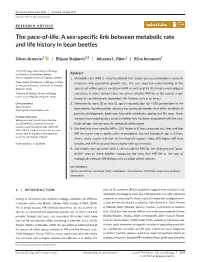 Specific Link Between Metabolic Rate and Life History in Bean Beetles