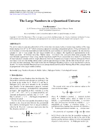The Large Numbers in a Quantized Universe