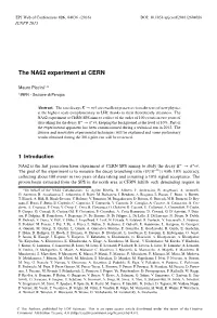 The NA62 Experiment at CERN