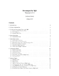 Devan¯Agar¯I for TEX Version 2.17.1