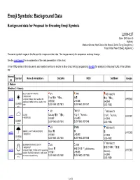 Emoji Symbols: Background Data