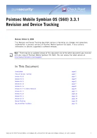 Pointsec Mobile Symbian OS (S60) 3.3.1 Revision and Device Tracking
