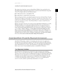 Quickdraw GX and the Macintosh Environment 1